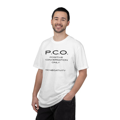 PCO - Positive Speech Reminder T-Shirt — 'No Negative Conversations' Motivational Tee