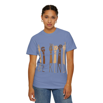 Be Kind T-Shirt — Diverse Hands ASL Design