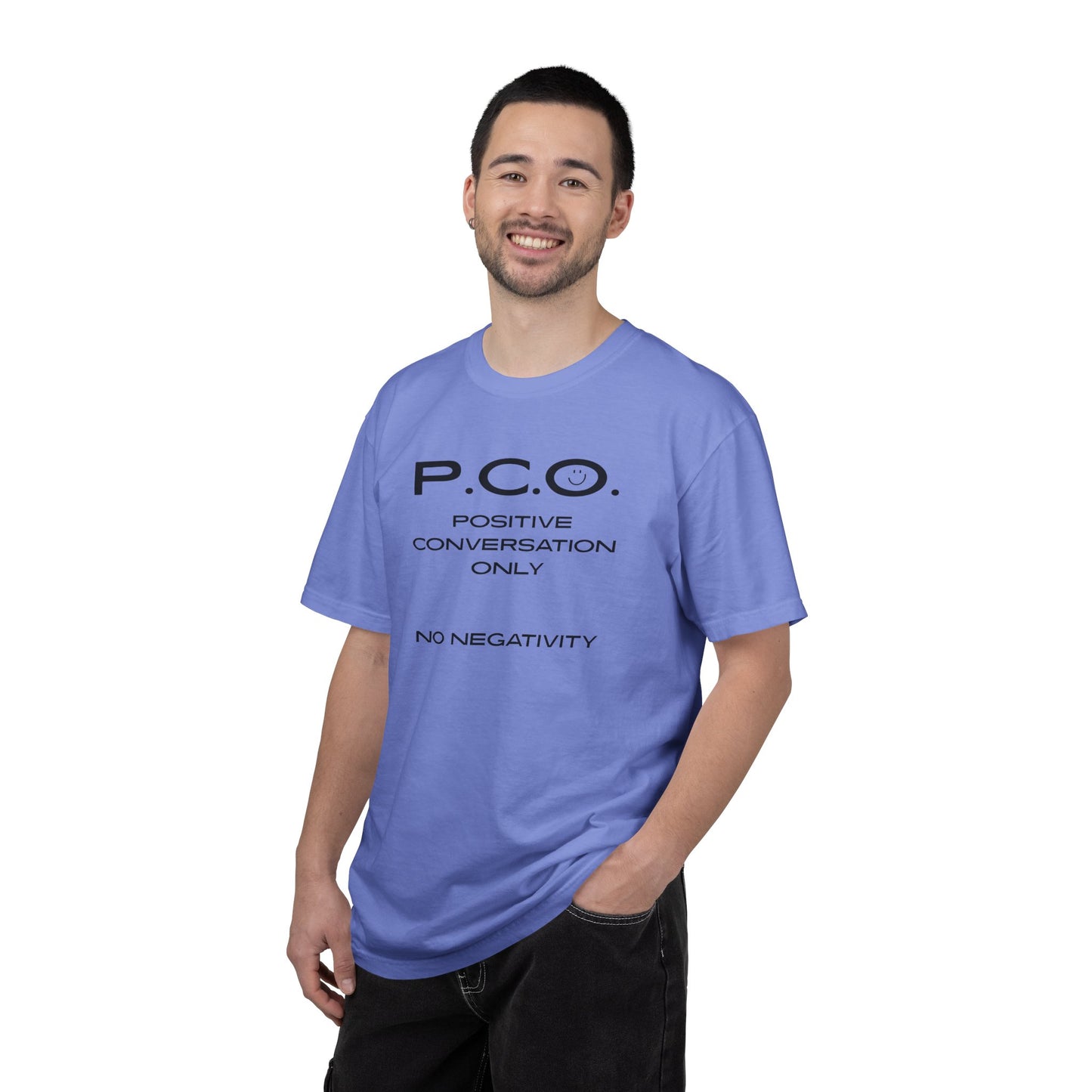 PCO - Positive Speech Reminder T-Shirt — 'No Negative Conversations' Motivational Tee