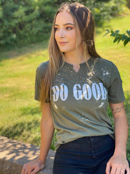 Do Good Distressed Tee