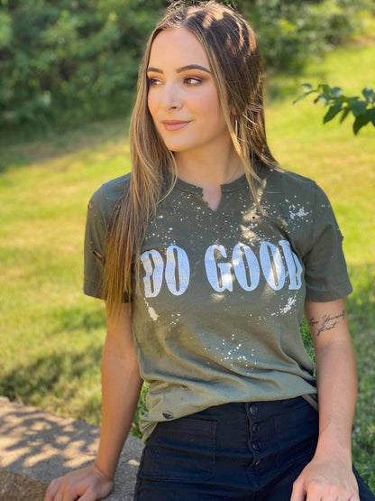 Do Good Distressed Tee