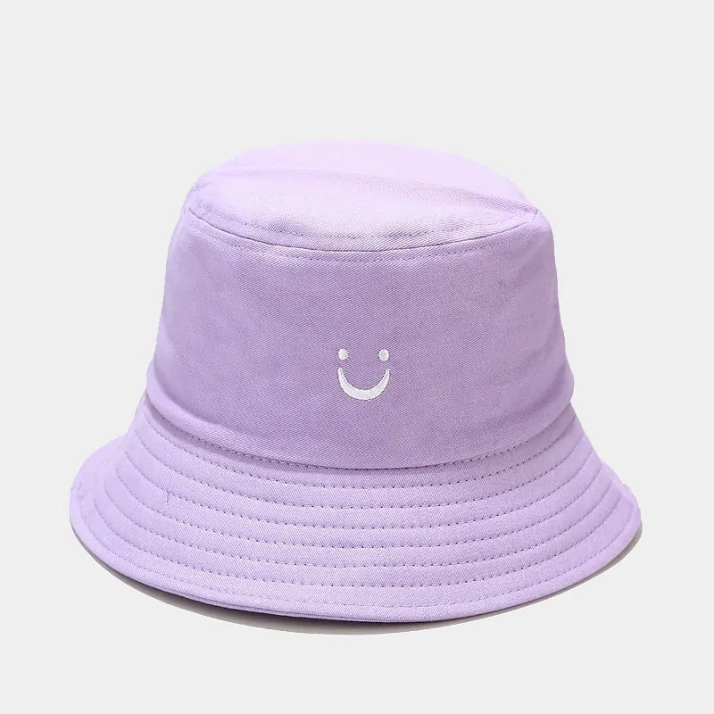 Embroidery Smile Face Expression Bucket Hat