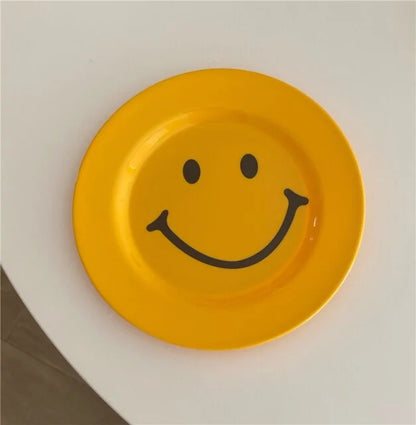 Yellow Smiley Face Dinner Plate