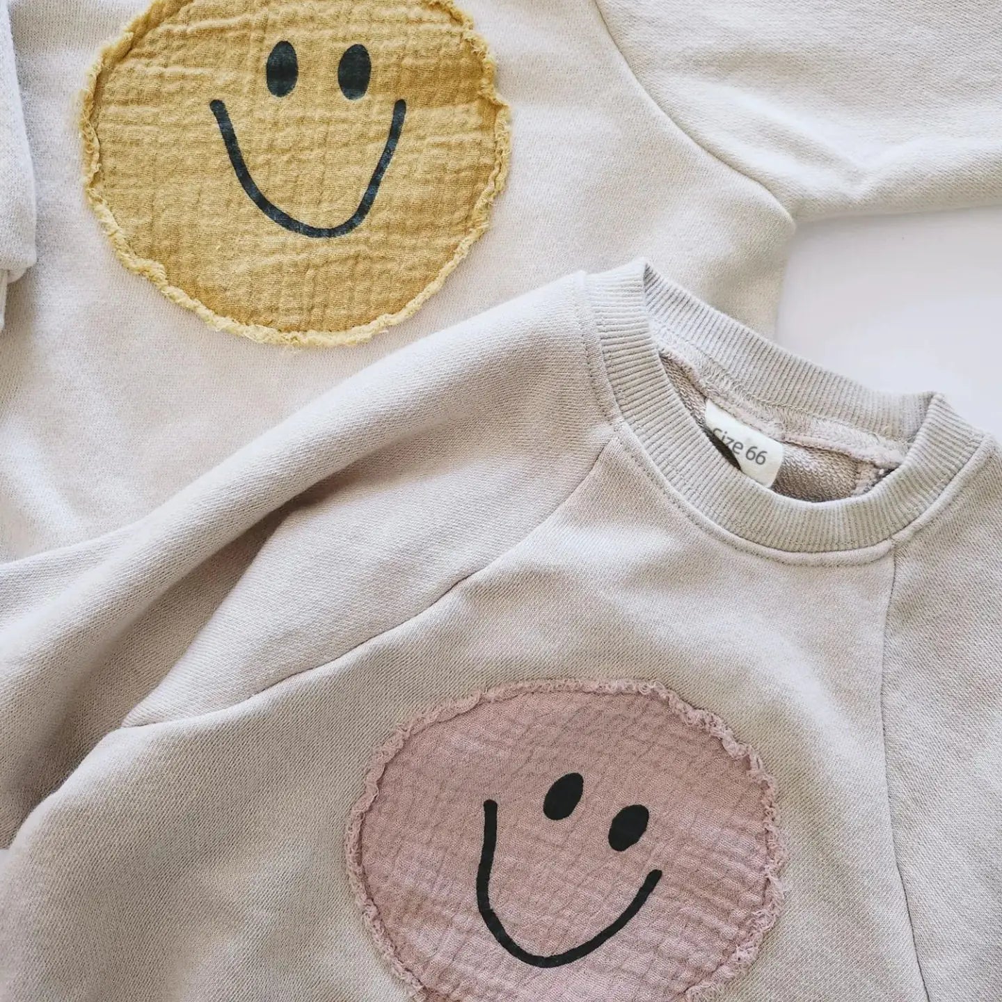 Smiley Face Sweatshirt Baby Romper