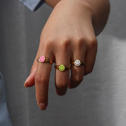 Smiley Face Rings For Women